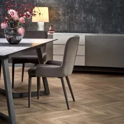 Garnero Arredamenti Tavolo allungabile 160/210cm moderno vetro acciaio grigio Jennifer Sale