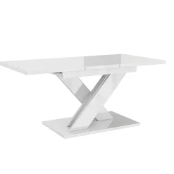 Garnero Arredamenti Tavolo allungabile 140/180cm rettangolare Ivonne Bianco Lucido Discount