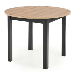 Garnero Arredamenti Tavolo allungabile 102/142cm rotondo moderno nero Lucci Rovere Outlet