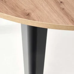 Garnero Arredamenti Tavolo allungabile 102/142cm rotondo moderno nero Lucci Rovere Outlet