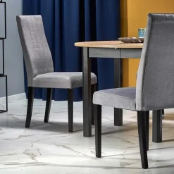 Garnero Arredamenti Tavolo allungabile 102/142cm rotondo moderno nero Lucci Rovere Outlet