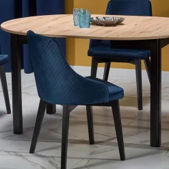 Garnero Arredamenti Tavolo allungabile 102/142cm rotondo moderno nero Lucci Rovere Outlet