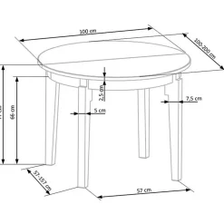 Garnero Arredamenti Tavolo allungabile 100/200cm rotondo moderno bianco Robin Sale