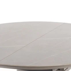 Garnero Arredamenti Tavolo allungabile 120/160cm rotondo marmo grigio oro Ticino Outlet