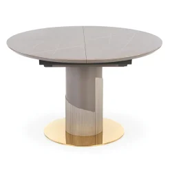 Garnero Arredamenti Tavolo allungabile 120/160cm rotondo marmo grigio oro Ticino Outlet