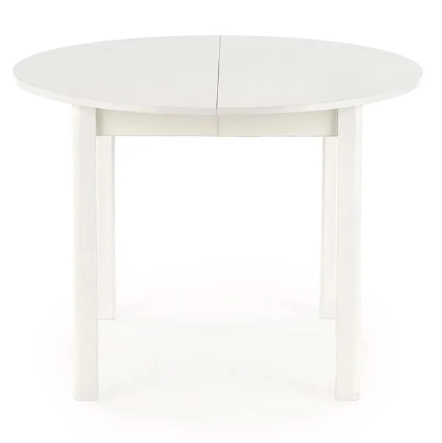 Garnero Arredamenti Tavolo allungabile 102/142cm rotondo da pranzo moderno bianco Lucci Bianco Opaco Sale