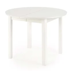 Garnero Arredamenti Tavolo allungabile 102/142cm rotondo da pranzo moderno bianco Lucci Bianco Opaco Sale