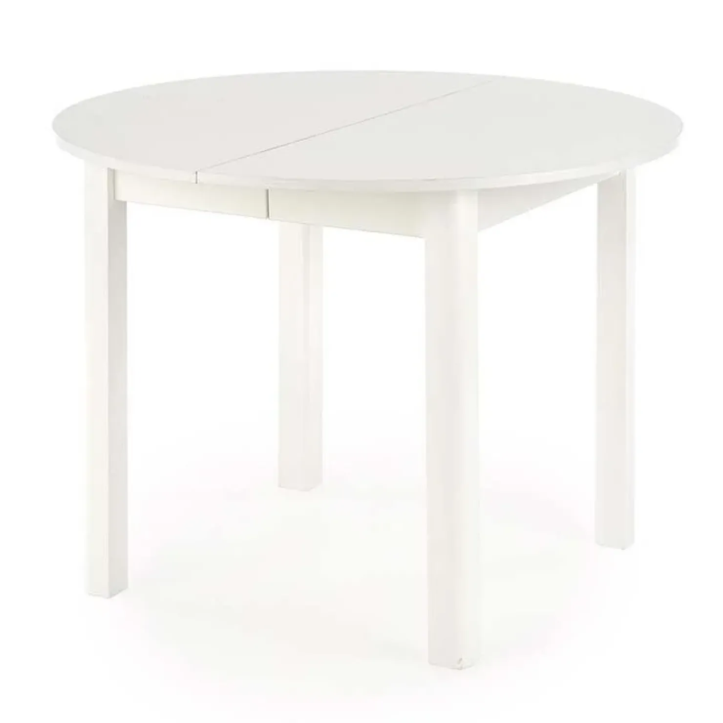 Garnero Arredamenti Tavolo allungabile 102/142cm rotondo da pranzo moderno bianco Lucci Bianco Opaco Sale