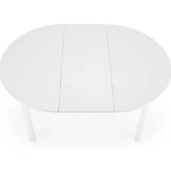 Garnero Arredamenti Tavolo allungabile 102/142cm rotondo da pranzo moderno bianco Lucci Bianco Opaco Sale