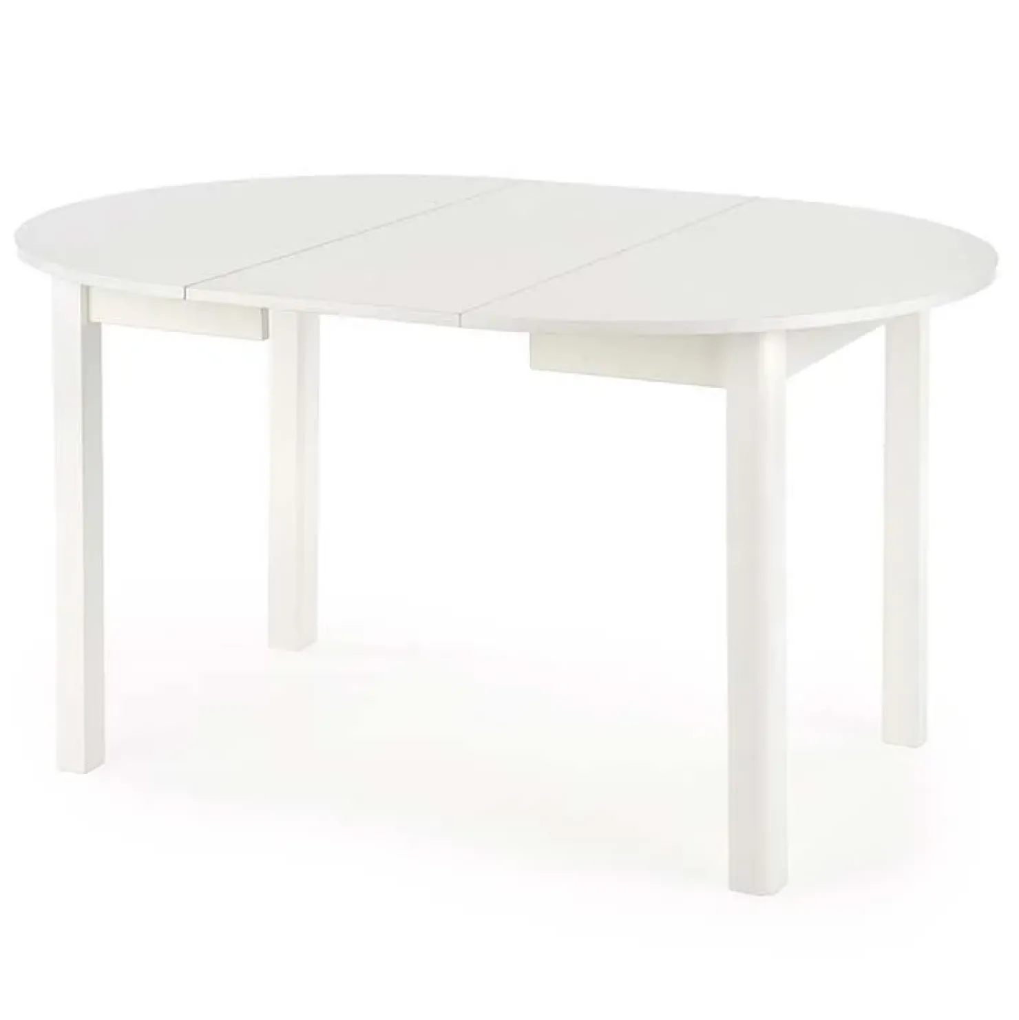 Garnero Arredamenti Tavolo allungabile 102/142cm rotondo da pranzo moderno bianco Lucci Bianco Opaco Sale