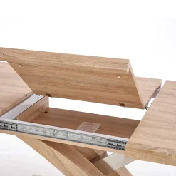 Garnero Arredamenti Tavolo allungabile 160/220cm rovere acciaio Iride Gihome® Rovere Rustico - Grigio Sale