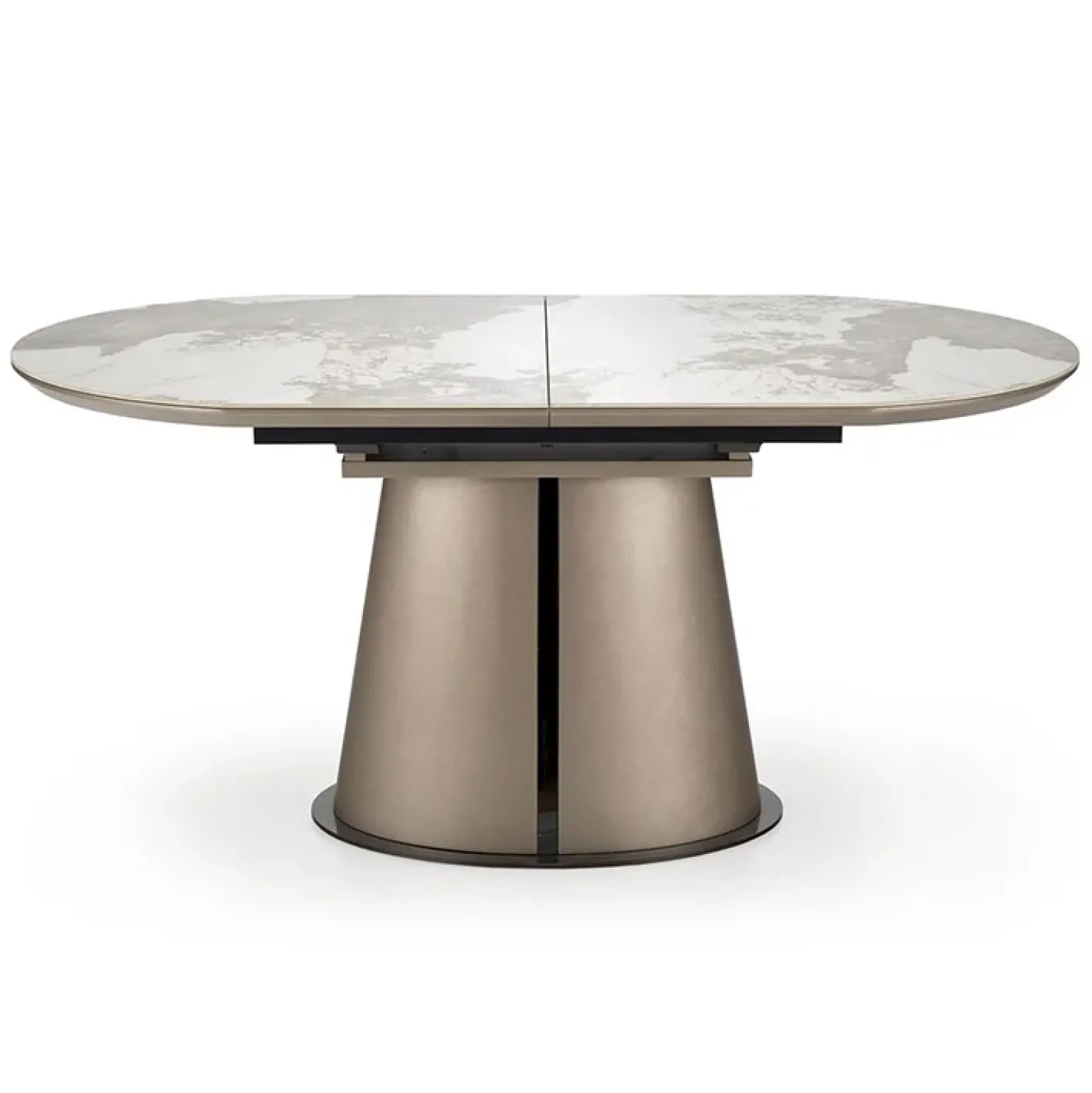 Garnero Arredamenti Tavolo allungabile da pranzo 160/200cm marmo bianco beige Iolanda Best