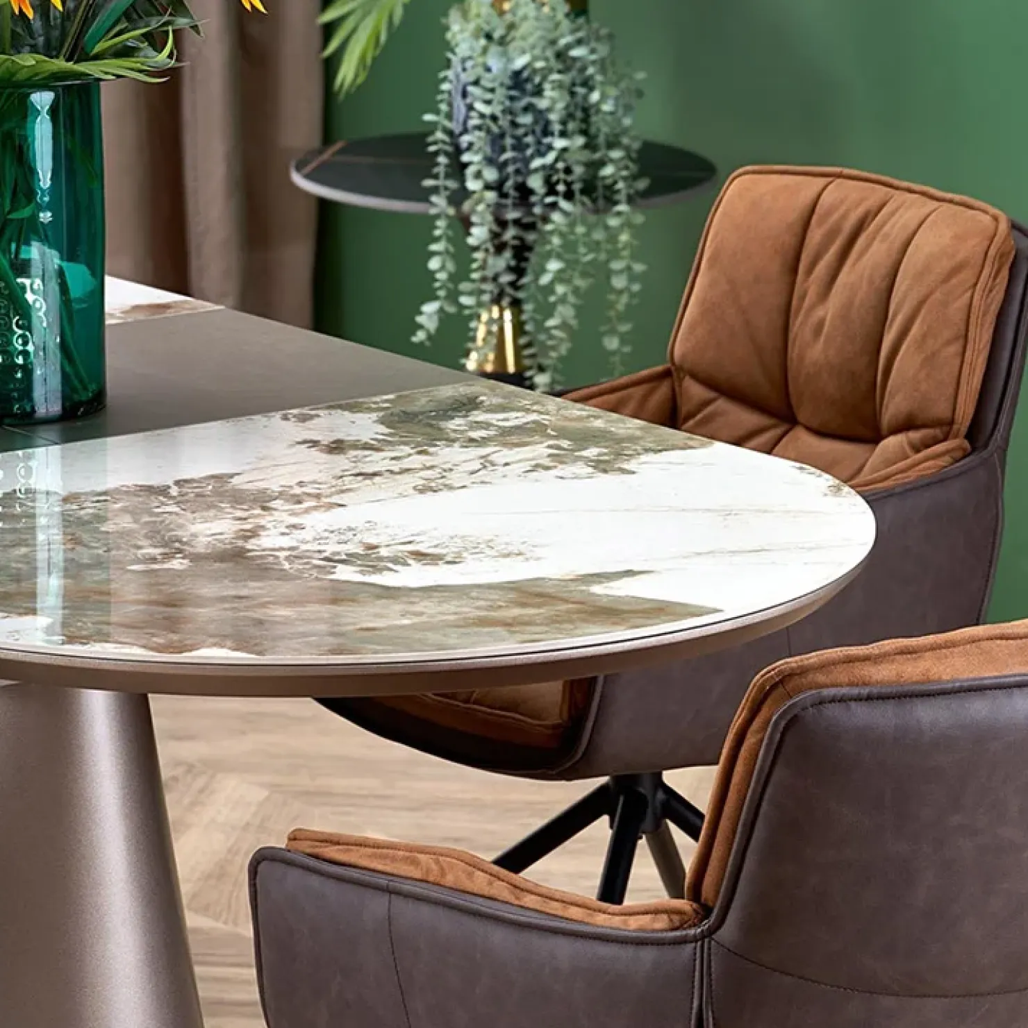 Garnero Arredamenti Tavolo allungabile da pranzo 160/200cm marmo bianco beige Iolanda Best