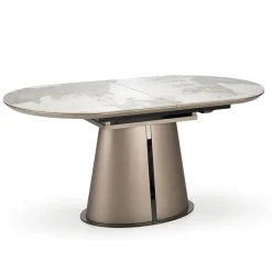 Garnero Arredamenti Tavolo allungabile da pranzo 160/200cm marmo bianco beige Iolanda Best