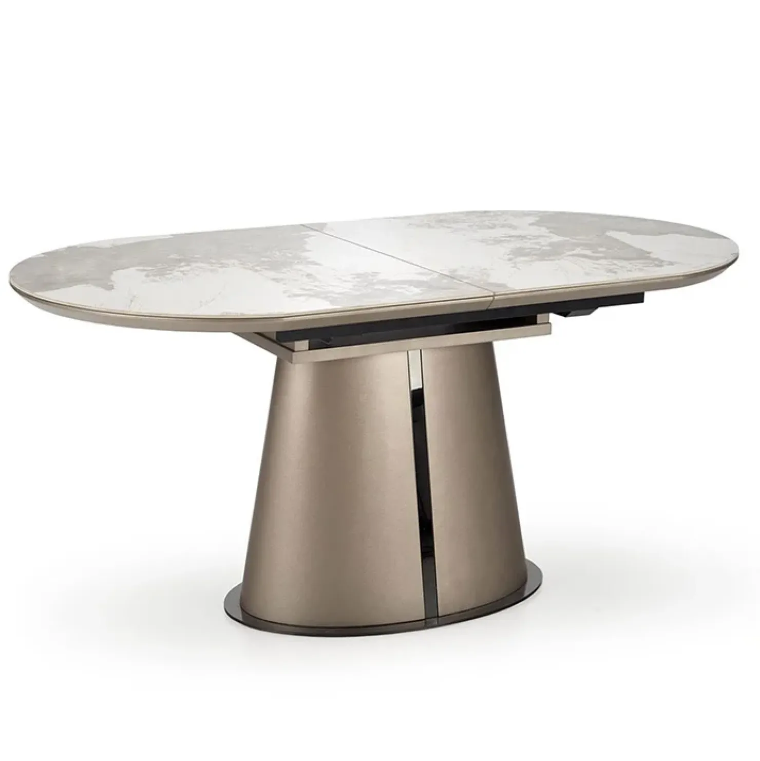 Garnero Arredamenti Tavolo allungabile da pranzo 160/200cm marmo bianco beige Iolanda Best