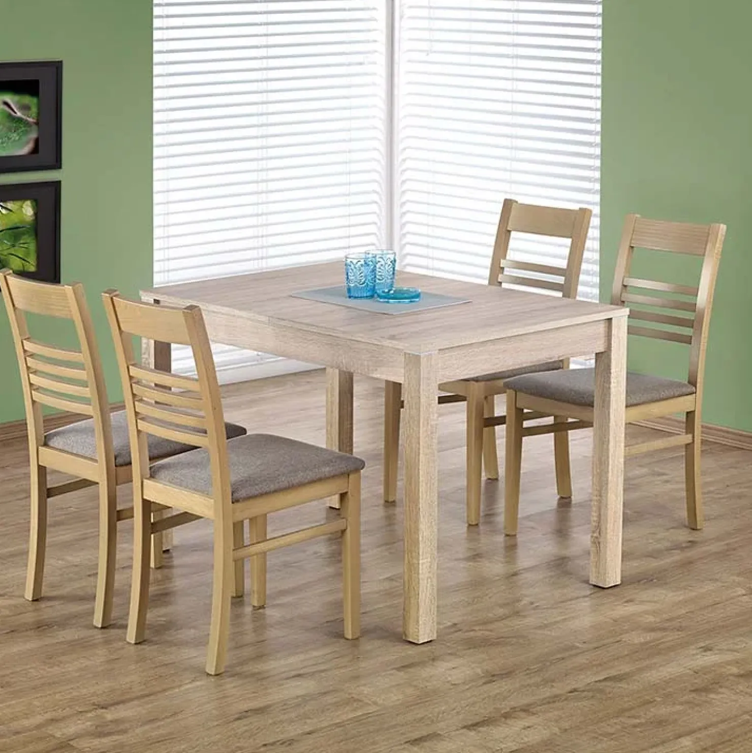 Garnero Arredamenti Tavolo allungabile moderno 118/158cm sonoma Iceberg Rovere