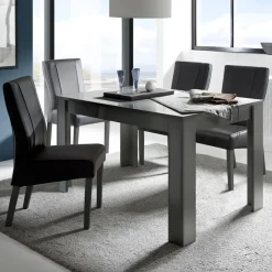Garnero Arredamenti Tavolo allungabile moderno 137/185cm grigio lucido Olimpo Obsession Antracite Clearance