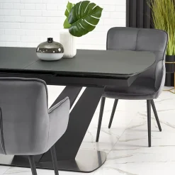 Garnero Arredamenti Tavolo allungabile moderno 160/200cm grigio scuro nero Blasco Best