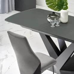 Garnero Arredamenti Tavolo allungabile moderno 160/200cm grigio scuro nero Blasco Best
