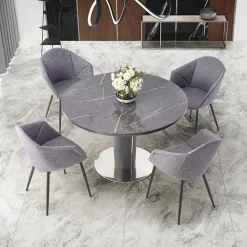 Garnero Arredamenti Tavolo allungabile moderno 120/160cm marmo grigio Donald Discount