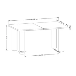 Garnero Arredamenti Tavolo allungabile moderno 160/240cm rovere Erevan