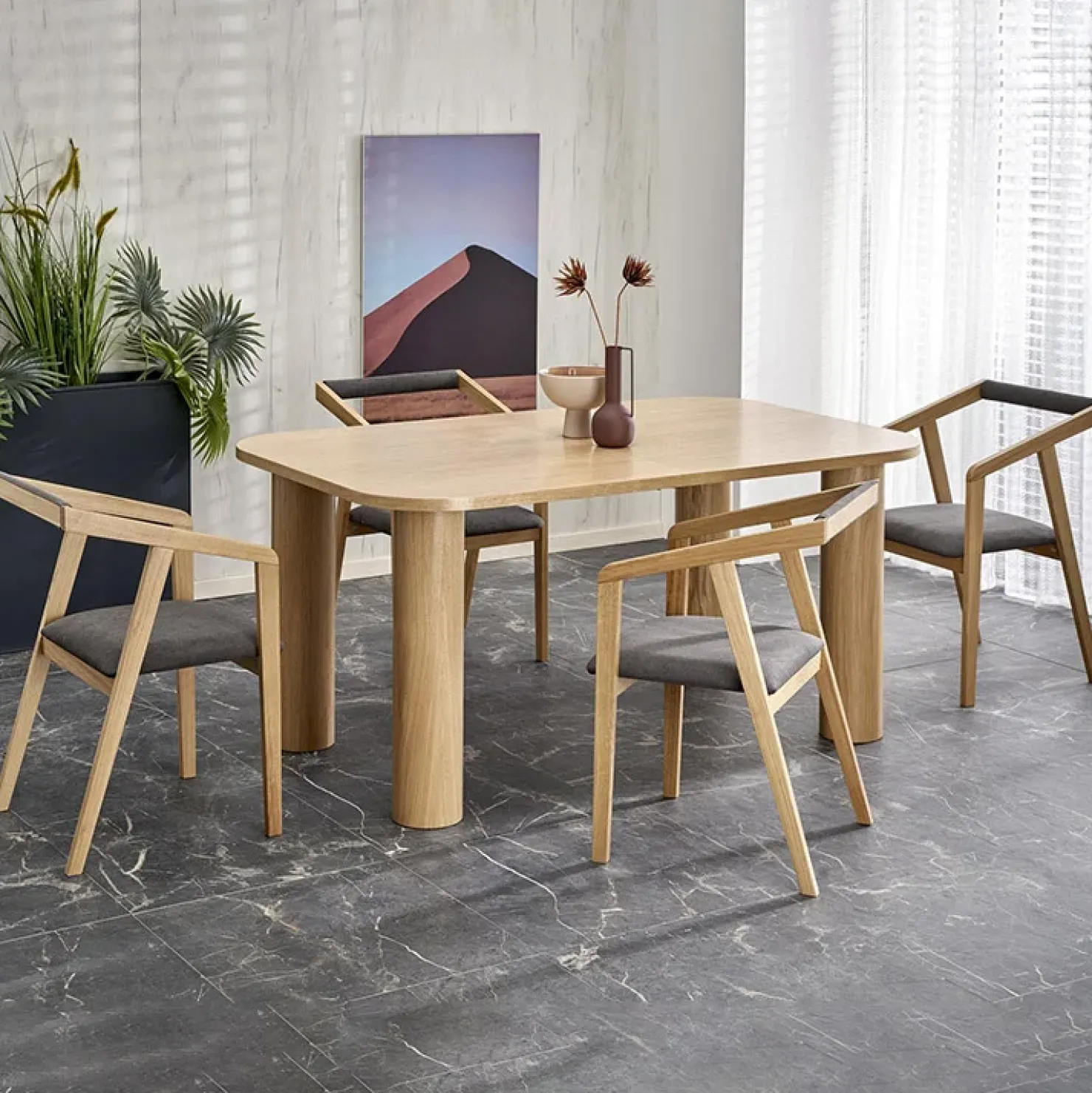 Garnero Arredamenti Tavolo allungabile moderno 160/240cm rovere Erevan