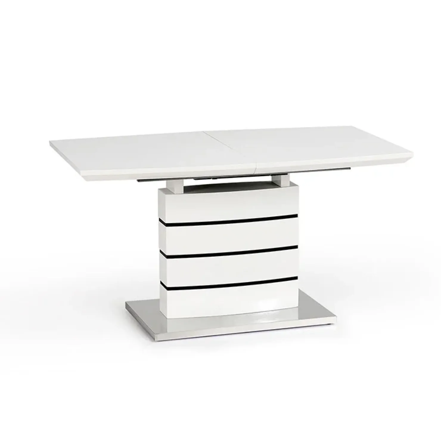 Garnero Arredamenti Tavolo allungabile moderno 140/180cm bianco nero acciaio Sequoia Online