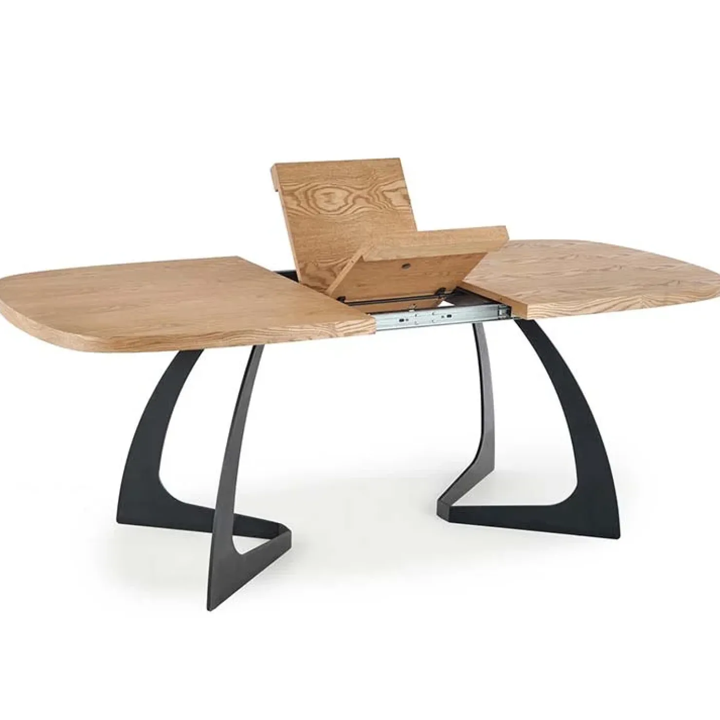 Garnero Arredamenti Tavolo allungabile moderno 160/200cm rovere naturale nero Evan New