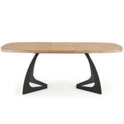 Garnero Arredamenti Tavolo allungabile moderno 160/200cm rovere naturale nero Evan New