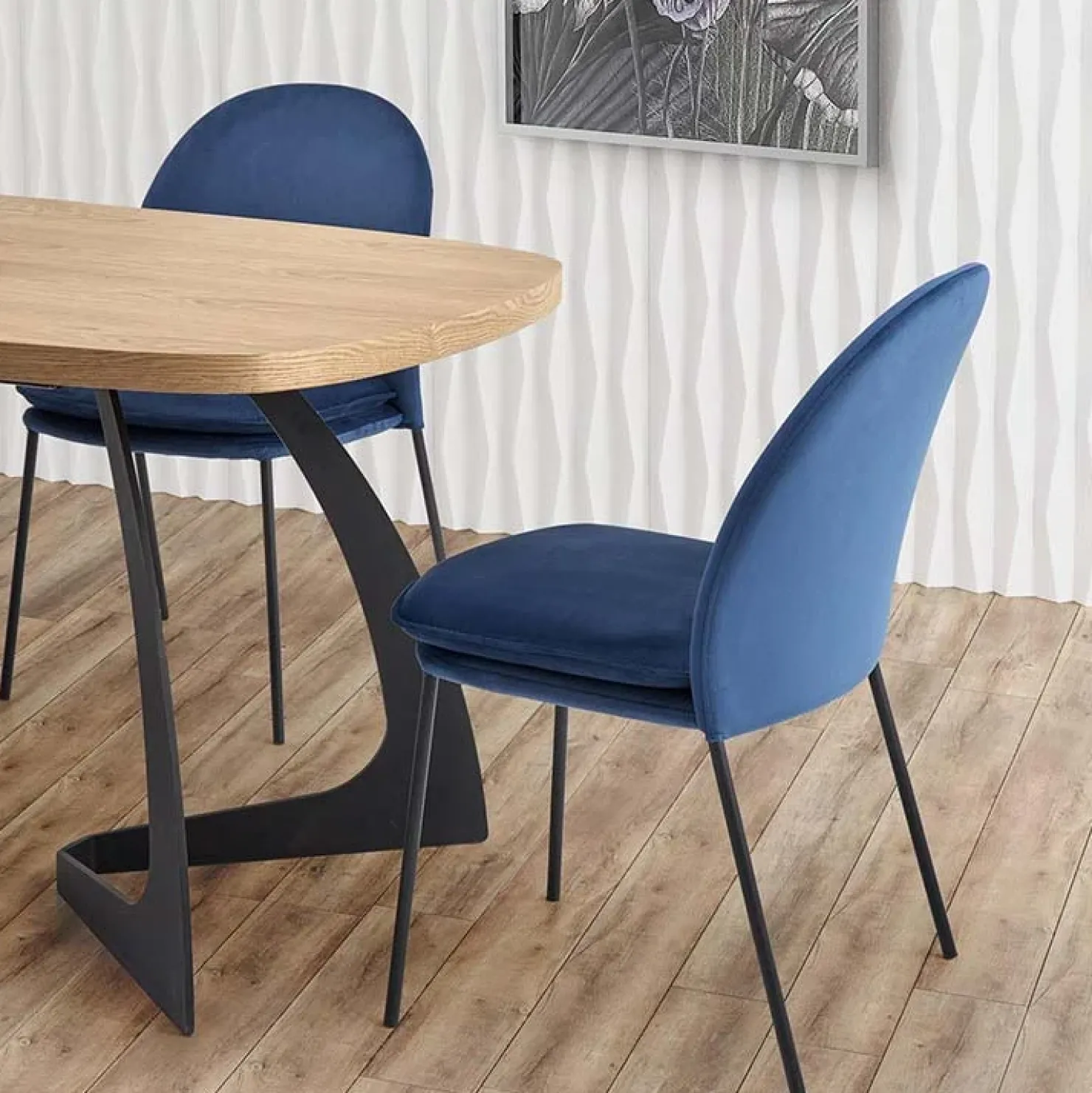 Garnero Arredamenti Tavolo allungabile moderno 160/200cm rovere naturale nero Evan New