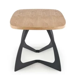 Garnero Arredamenti Tavolo allungabile moderno 160/200cm rovere naturale nero Evan New