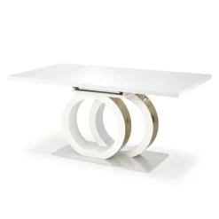 Garnero Arredamenti Tavolo allungabile moderno 160/200cm bianco oro Malvasia Sale