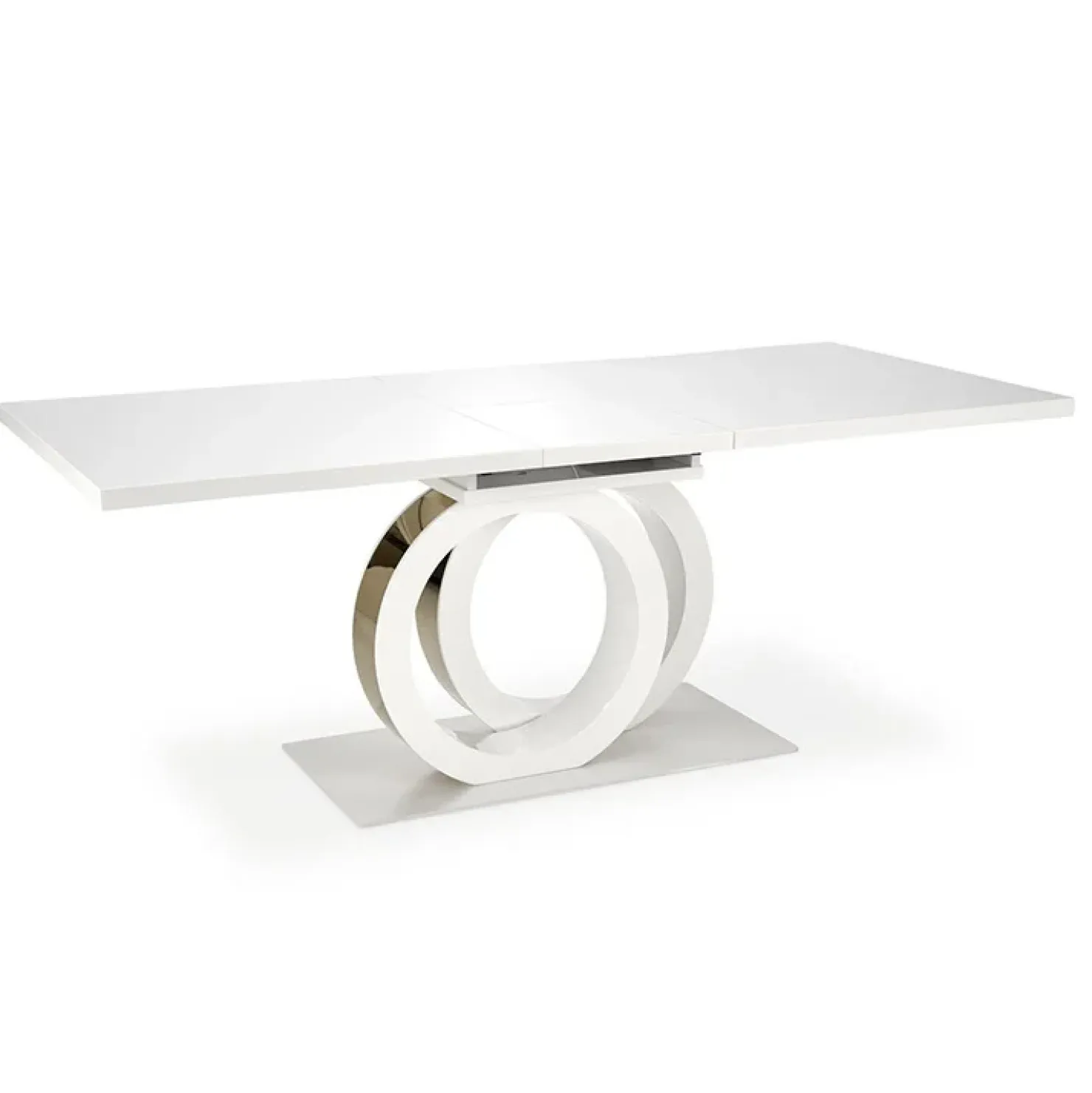 Garnero Arredamenti Tavolo allungabile moderno 160/200cm bianco oro Malvasia Sale