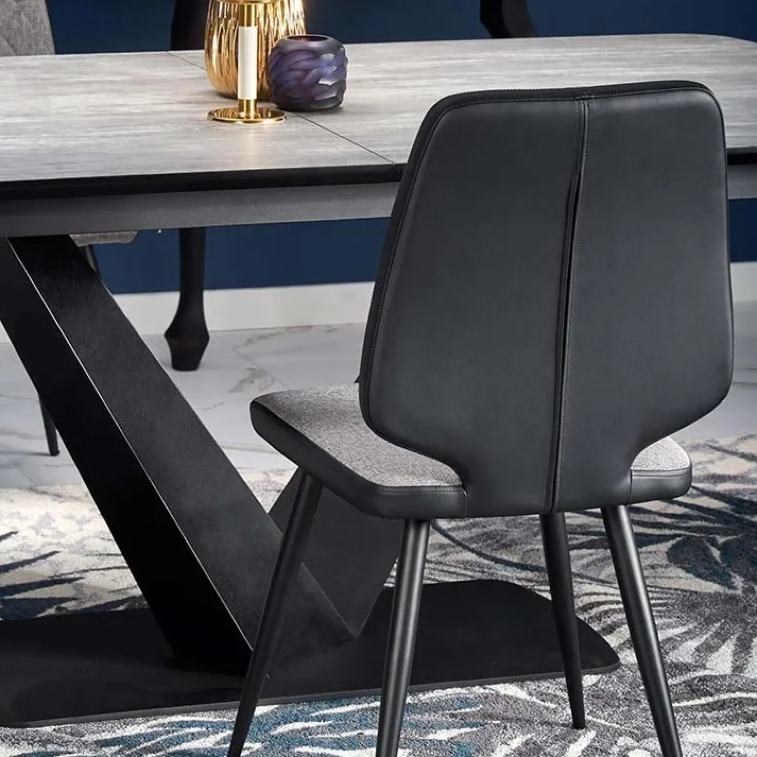 Garnero Arredamenti Tavolo allungabile moderno 180/230cm grigio scuro nero Zara Clearance