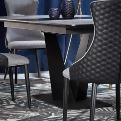 Garnero Arredamenti Tavolo allungabile moderno 180/230cm grigio scuro nero Zara Clearance