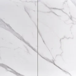 Garnero Arredamenti Tavolo allungabile moderno 160/220cm marmo bianco nero Isaia