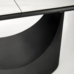 Garnero Arredamenti Tavolo allungabile moderno 160/220cm marmo bianco nero Isaia