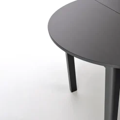 Garnero Arredamenti Tavolo allungabile rotondo 102/142cm moderno nero Caienna Online