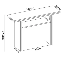 Garnero Arredamenti Tavolo allungabile 111x33-66cm bianco Garcia Online