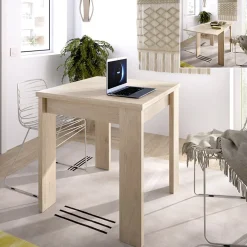 Garnero Arredamenti Tavolo allungabile 67-134x67cm legno naturale Koke New