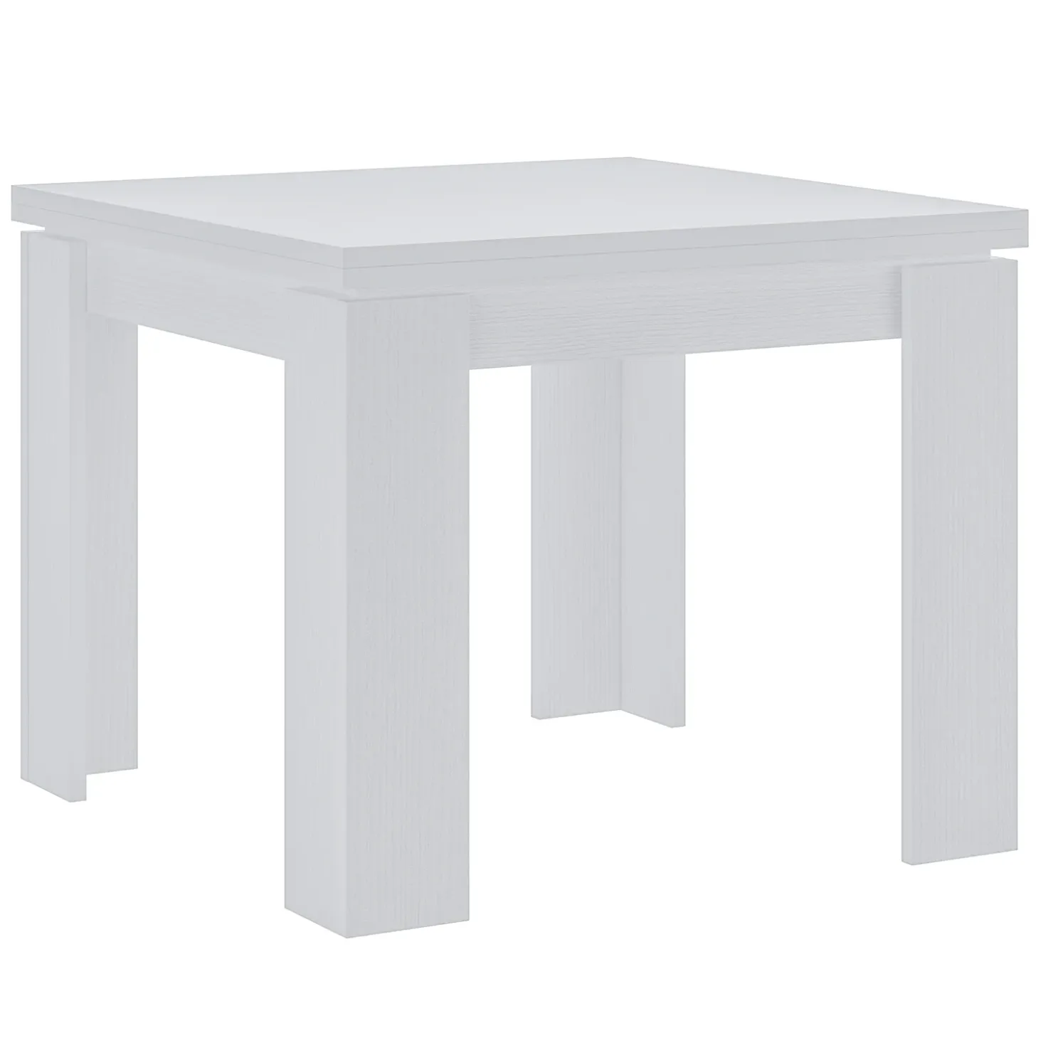 Garnero Arredamenti Tavolo allungabile 90x90cm moderno a libro Calla Bianco Frassinato Discount