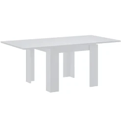 Garnero Arredamenti Tavolo allungabile 90x90cm moderno a libro Calla Bianco Frassinato Discount