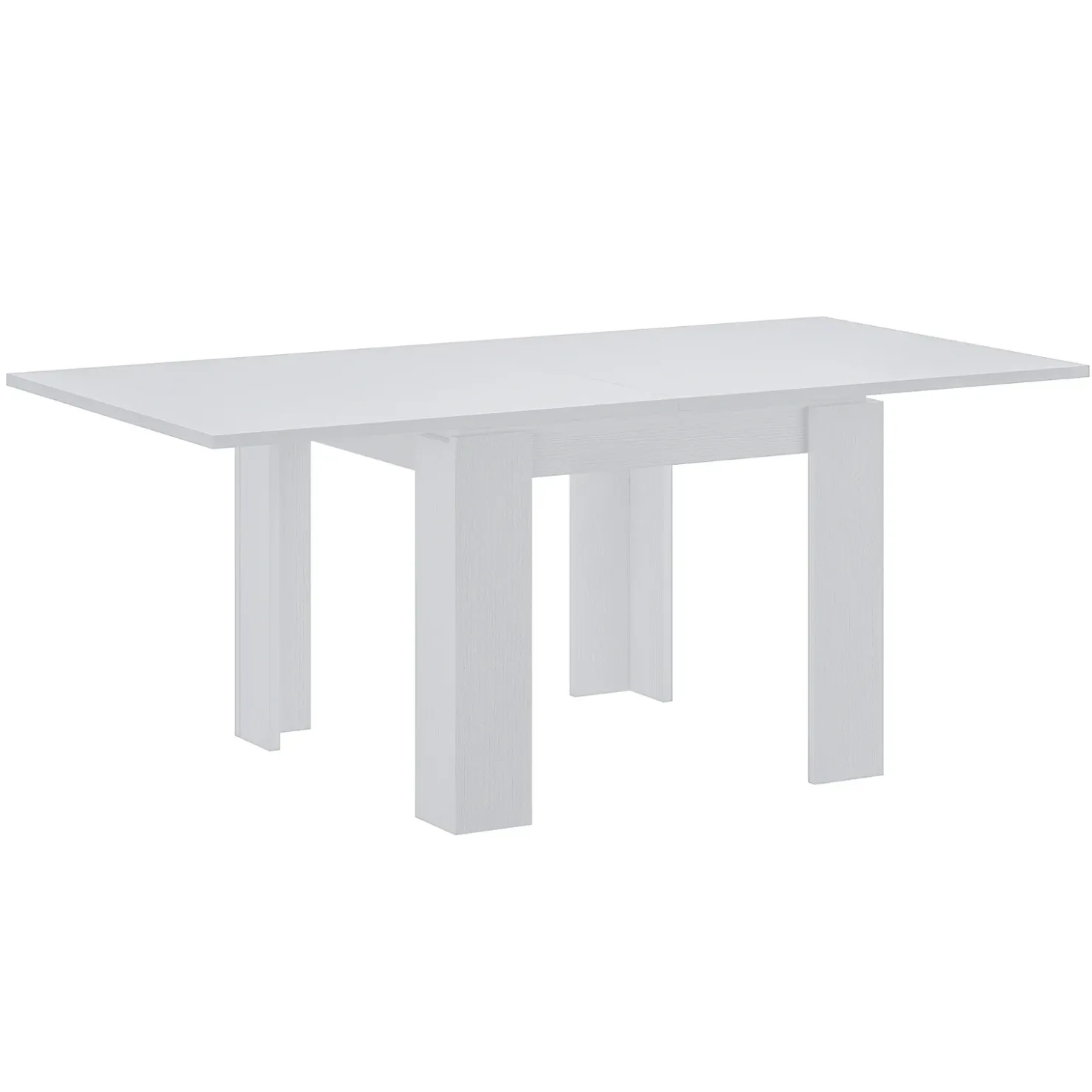 Garnero Arredamenti Tavolo allungabile 90x90cm moderno a libro Calla Bianco Frassinato Discount