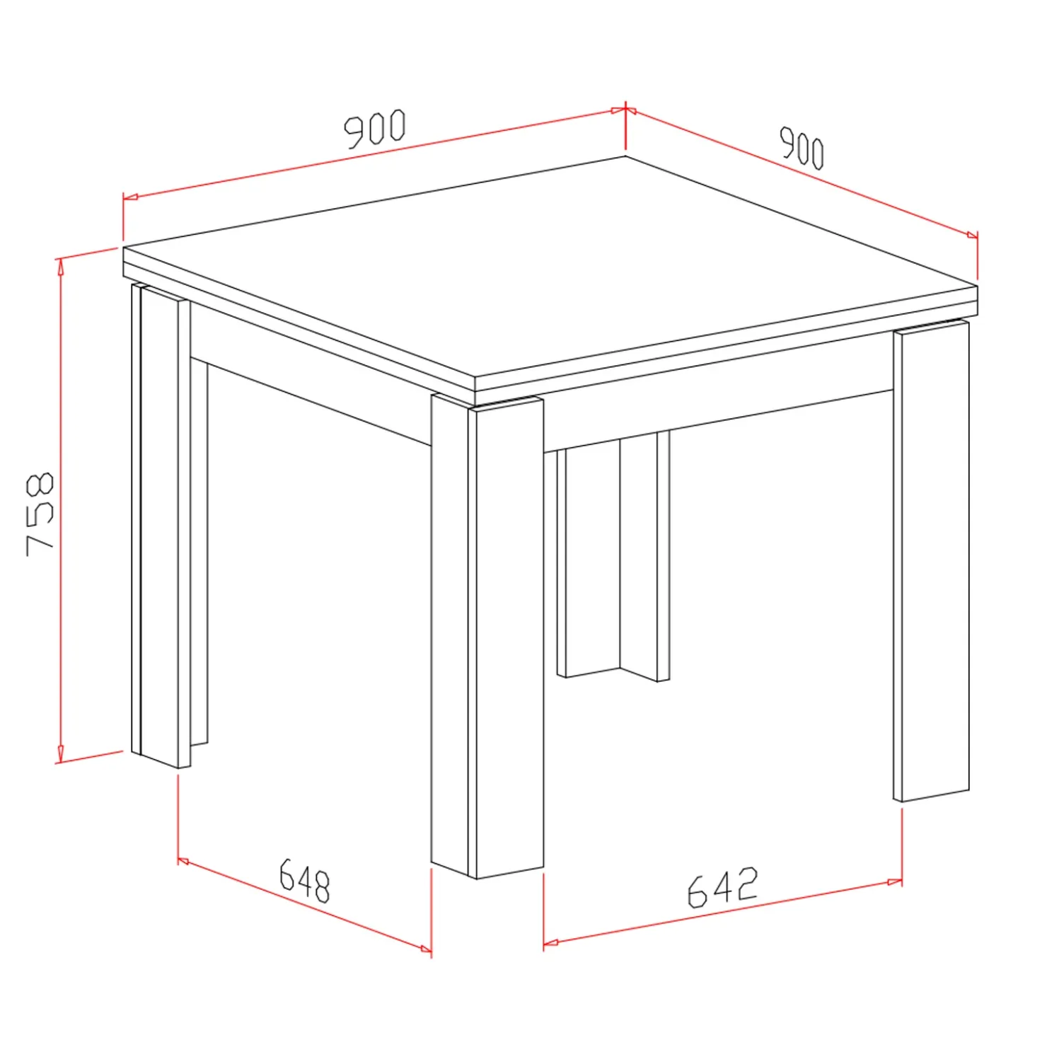 Garnero Arredamenti Tavolo allungabile 90x90cm moderno a libro Calla Bianco Frassinato Discount