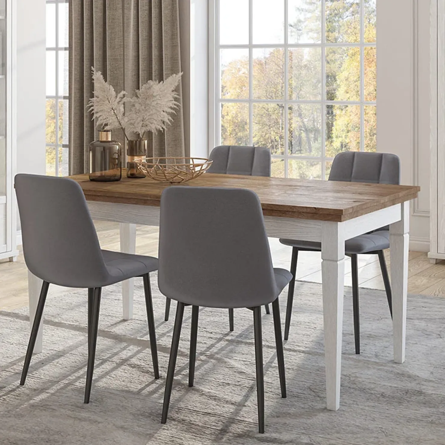 Garnero Arredamenti Tavolo 160/200/240cm allungabile rovere Texel Bianco Frassinato Clearance