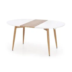 Garnero Arredamenti Tavolo 160/200cm allungabile bianco opaco rovere Giove Gihome® Best