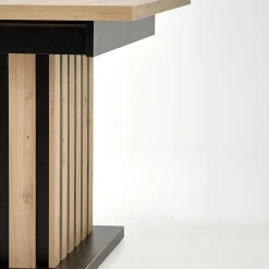 Garnero Arredamenti Tavolo 130/180cm allungabile da pranzo rovere chiaro nero Harbin Outlet