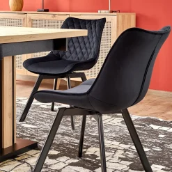 Garnero Arredamenti Tavolo 130/180cm allungabile da pranzo rovere chiaro nero Harbin Outlet