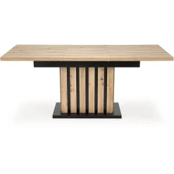 Garnero Arredamenti Tavolo 130/180cm allungabile da pranzo rovere chiaro nero Harbin Outlet