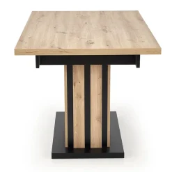 Garnero Arredamenti Tavolo 130/180cm allungabile da pranzo rovere chiaro nero Harbin Outlet